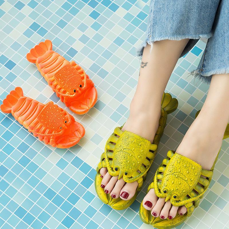 Cute Lobster Slippers For Kids Women Men Summer Beach Shoes - Homey Footwear