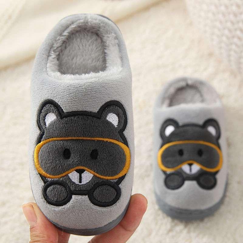 Big Kids Slippers Non-slip Thick Cute Baby Cotton Slippers - Homey Footwear