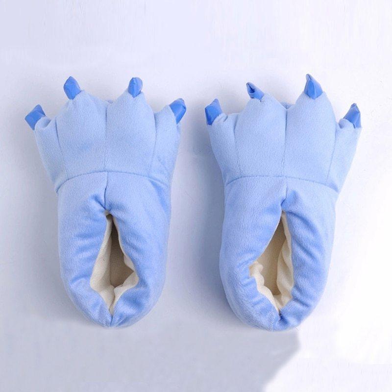 Winter Soft Warm Dinosaur Paw Funny Slippers for Men Women Kids Parent-child Home House Slipper Shoes Room Cotton Shoes - Homey Footwear