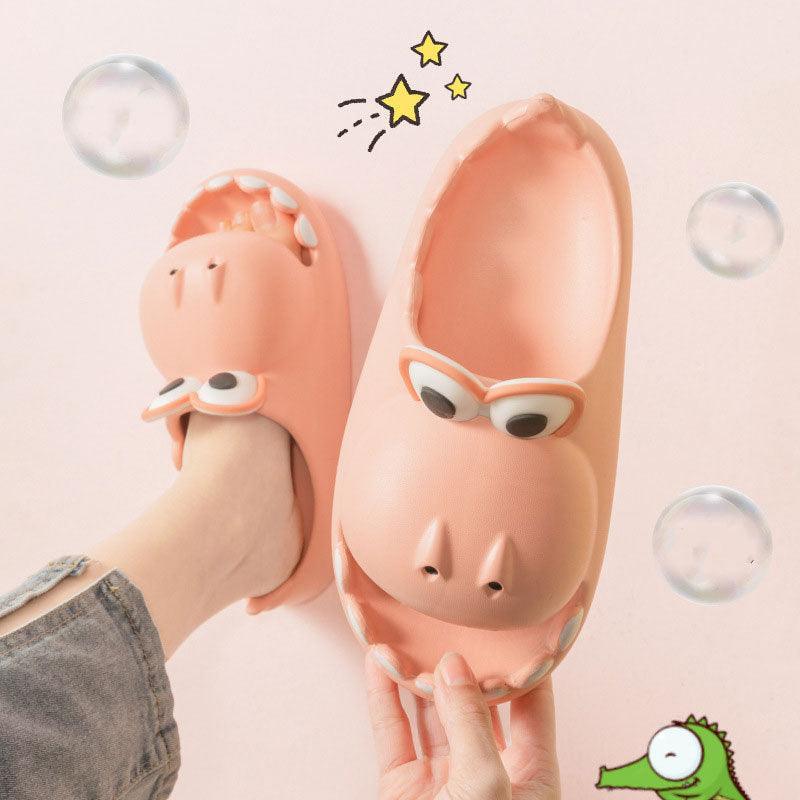 Kids Dinosaur Slippers Wholesale Summer Cartoon Parent Child Outdoor - Homey Footwear