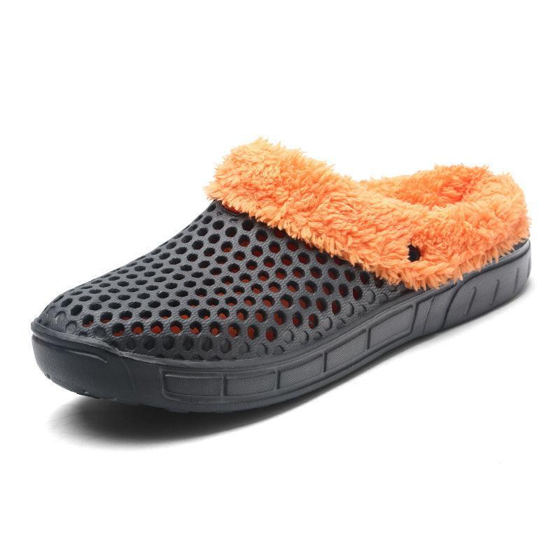 Fuzzy Plush Garden Clogs Mules Slippers Home Indoor Couple Slippers - Homey Footwear