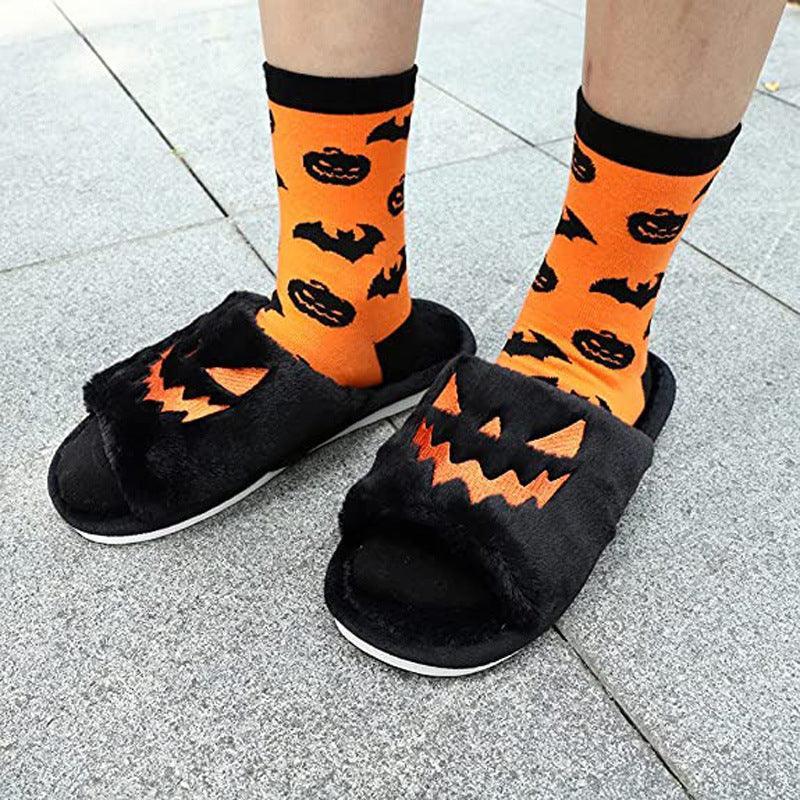 Halloween Shoes Winter Cute Warm Home Slippers Women - Homey Footwear