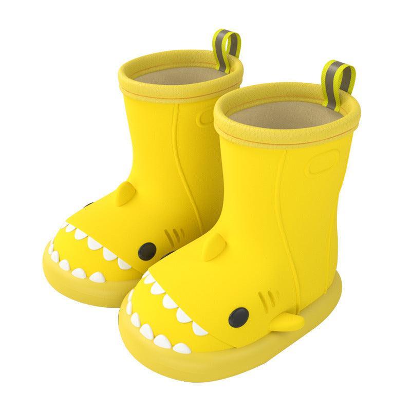 Children Boys Girls Cute Cartoon Waterproof Shoes Safety Rubber Shark Slippers Kids Rain Boots - Homey Footwear