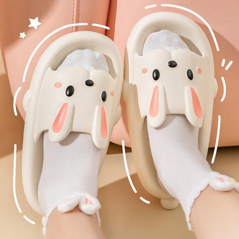 Cute Rabbit Slippers For Kids Women Summer Home Shoes Bathroom Slippers - Homey Footwear