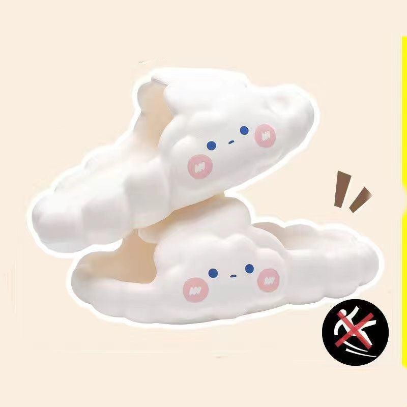 Home Bathroom Bathing Cloud Slippery Slippers - Homey Footwear