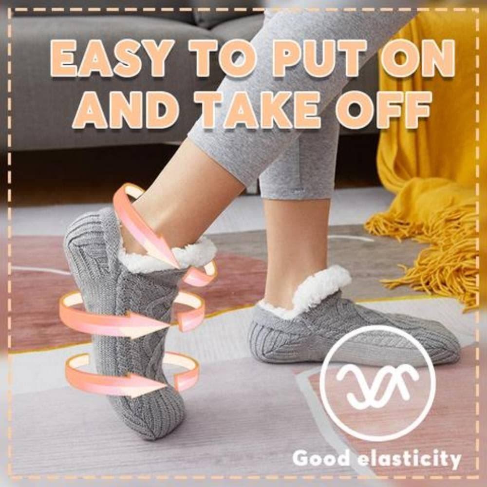 Winter Woolen Socks Women Thicken Warm Home Bedroom Socks Slippers Men Non-slip Foot Warmer Snow Socks Calcetines Mujer - Homey Footwear