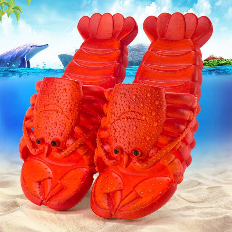 Cute Lobster Slippers For Kids Women Men Summer Beach Shoes - Homey Footwear