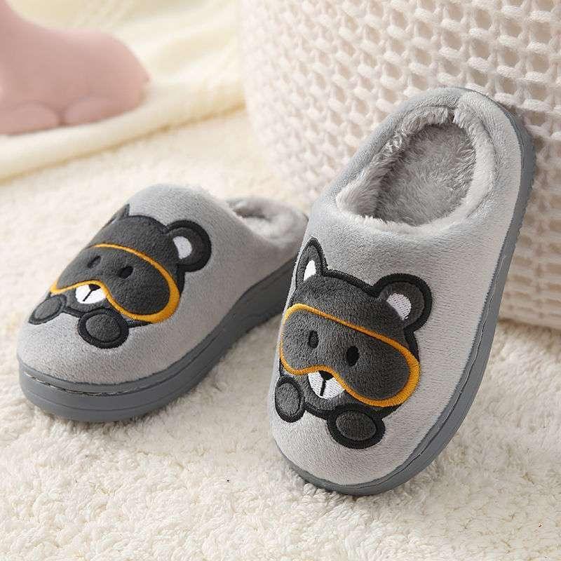 Big Kids Slippers Non-slip Thick Cute Baby Cotton Slippers - Homey Footwear