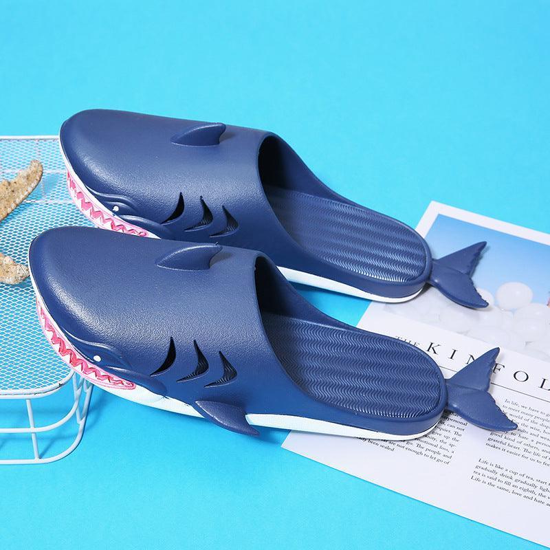 Shark Slippers Beach Shoes Home Flat Slippers - Homey Footwear