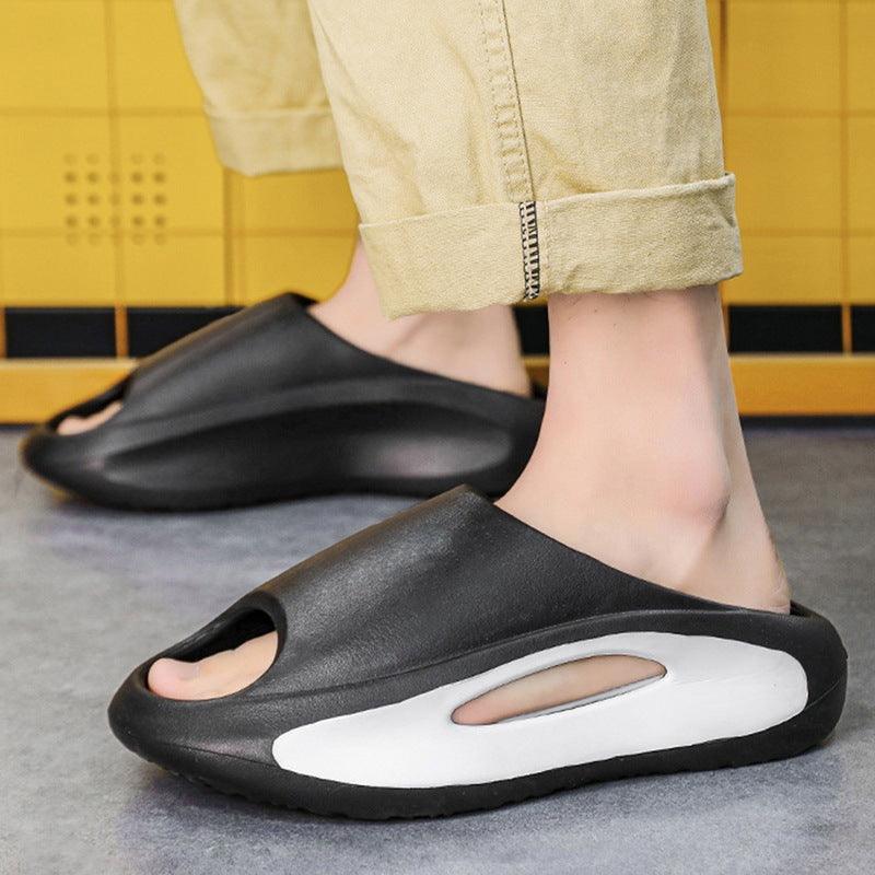 Ins Slippers Women Men Peep Toe Slipper Summer Hollow Unisex Sports Beach Shoes - Homey Footwear