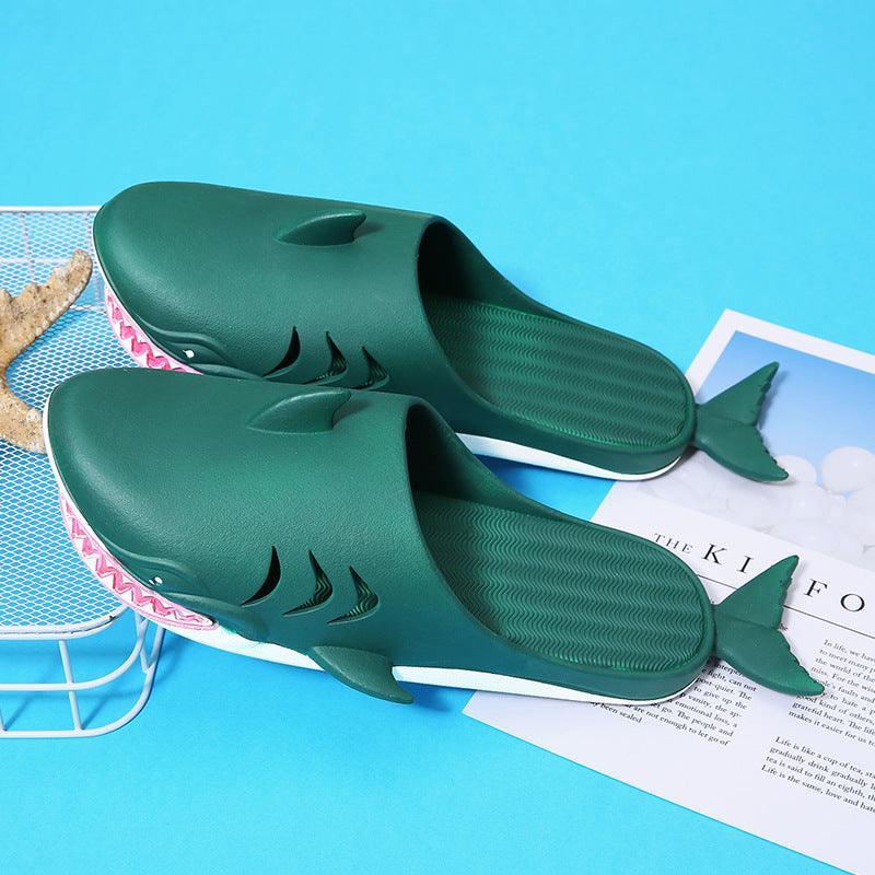 Shark Slippers Beach Shoes Home Flat Slippers - Homey Footwear