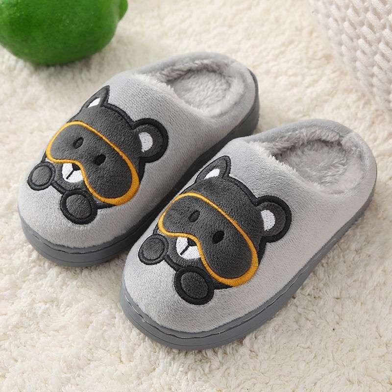 Big Kids Slippers Non-slip Thick Cute Baby Cotton Slippers - Homey Footwear