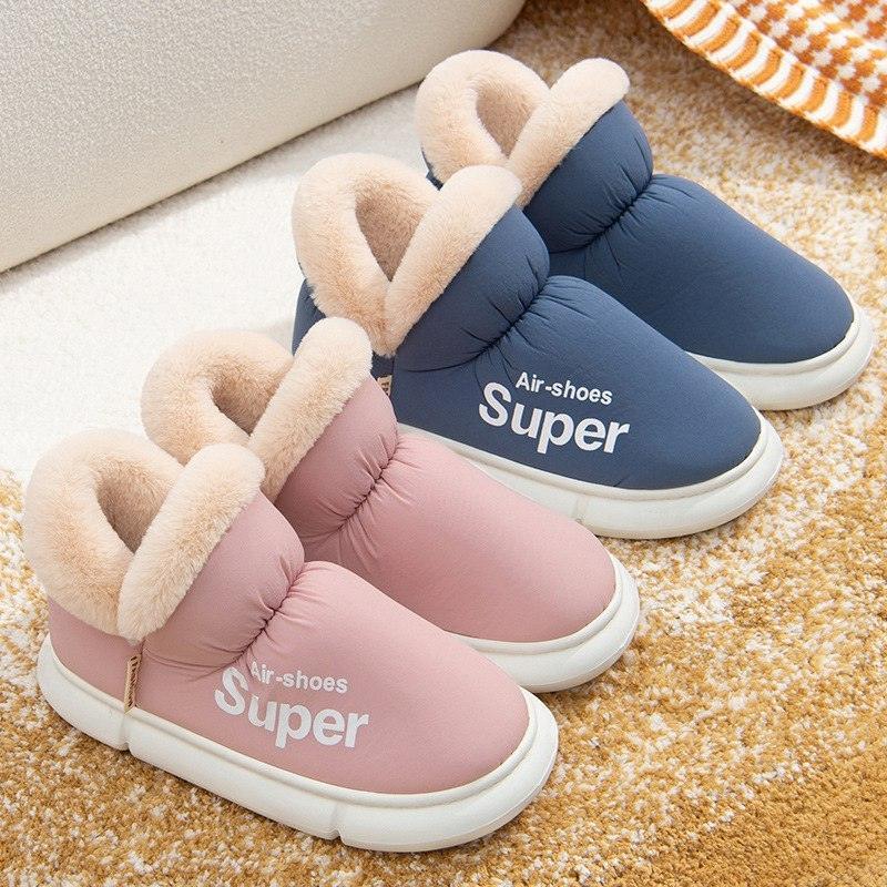 Warm House Shoes Plush Fleece High Back Heel Slippers - Homey Footwear