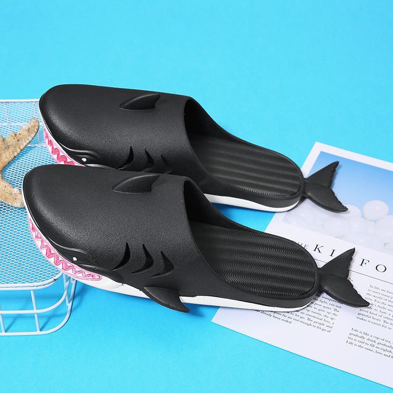 Shark Slippers Beach Shoes Home Flat Slippers - Homey Footwear