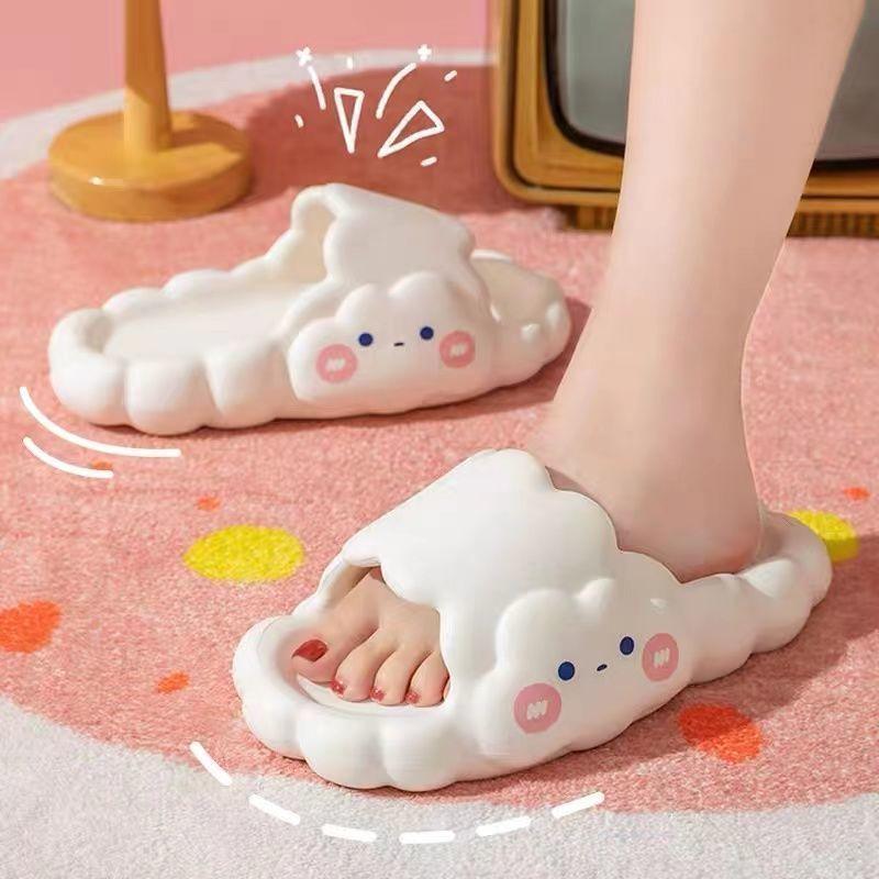 Home Bathroom Bathing Cloud Slippery Slippers - Homey Footwear