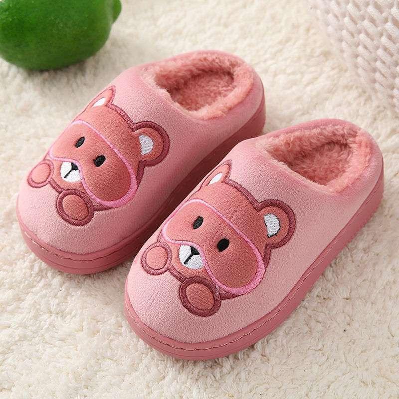 Big Kids Slippers Non-slip Thick Cute Baby Cotton Slippers - Homey Footwear