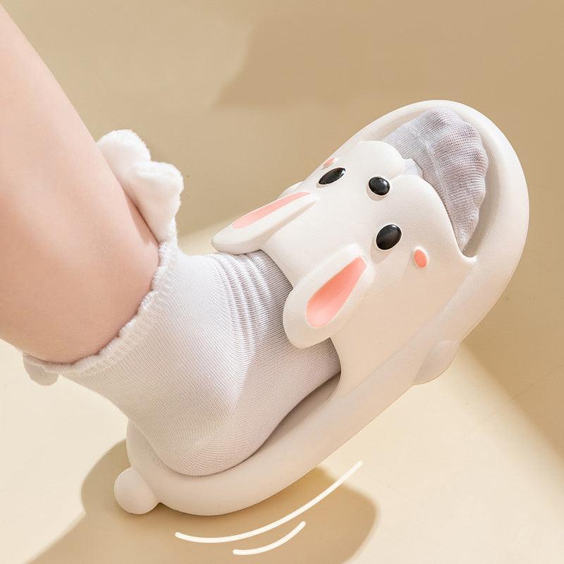 Cute Rabbit Slippers For Kids Women Summer Home Shoes Bathroom Slippers - Homey Footwear