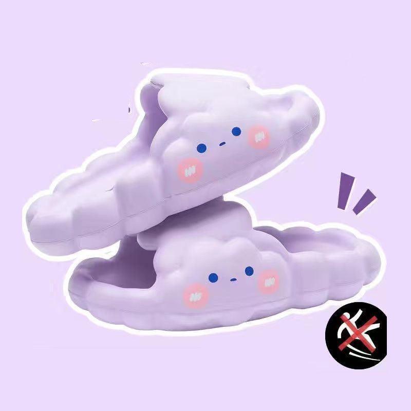 Home Bathroom Bathing Cloud Slippery Slippers - Homey Footwear