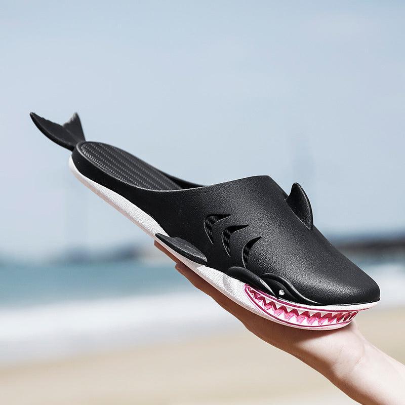 Shark Slippers Beach Shoes Home Flat Slippers - Homey Footwear