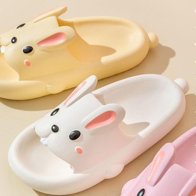 Cute Rabbit Slippers For Kids Women Summer Home Shoes Bathroom Slippers - Homey Footwear