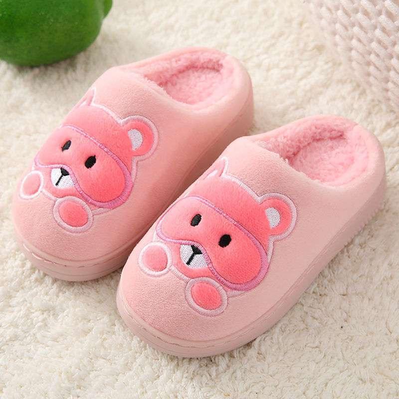 Big Kids Slippers Non-slip Thick Cute Baby Cotton Slippers - Homey Footwear