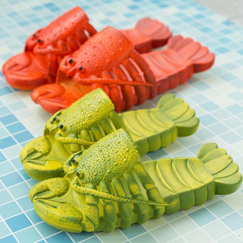 Cute Lobster Slippers For Kids Women Men Summer Beach Shoes - Homey Footwear