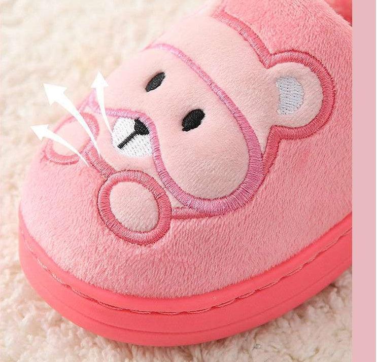 Big Kids Slippers Non-slip Thick Cute Baby Cotton Slippers - Homey Footwear