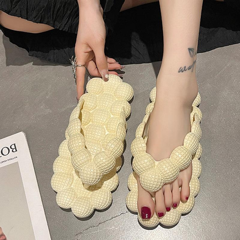 Bubble Slippers Summer Flip-flops Women Indoor Outdoor Flat Sandals Beach Shoes - Homey Footwear