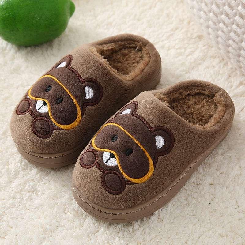 Big Kids Slippers Non-slip Thick Cute Baby Cotton Slippers - Homey Footwear