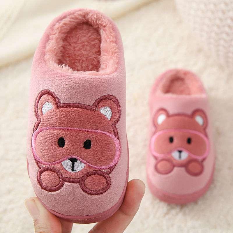 Big Kids Slippers Non-slip Thick Cute Baby Cotton Slippers - Homey Footwear