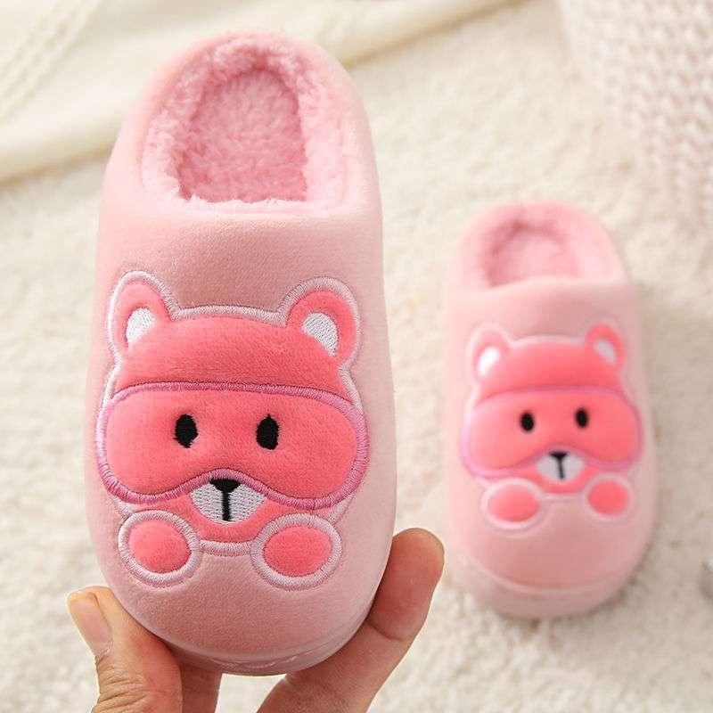 Big Kids Slippers Non-slip Thick Cute Baby Cotton Slippers - Homey Footwear