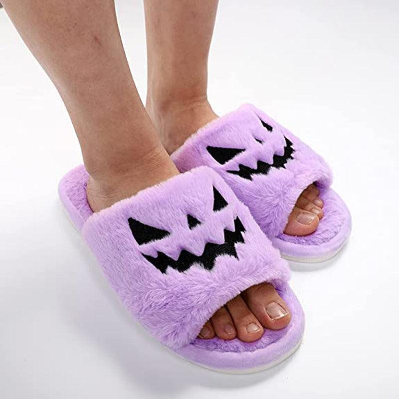 Halloween Shoes Winter Cute Warm Home Slippers Women - Homey Footwear