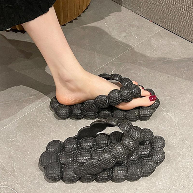 Bubble Slippers Summer Flip-flops Women Indoor Outdoor Flat Sandals Beach Shoes - Homey Footwear