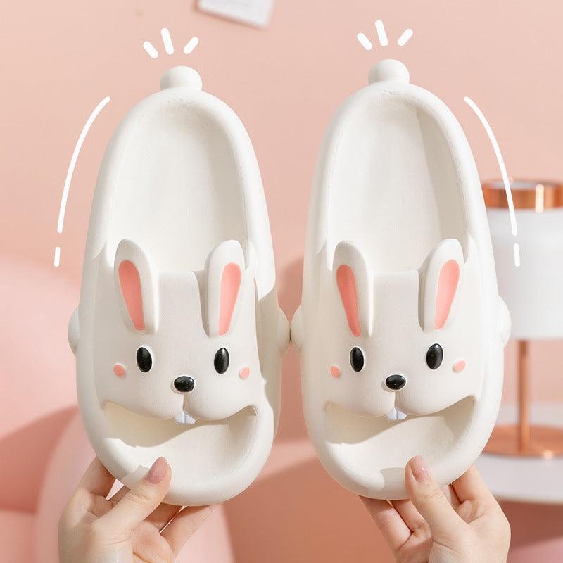 Cute Rabbit Slippers For Kids Women Summer Home Shoes Bathroom Slippers - Homey Footwear